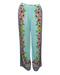 Tropical Border Pull On Pants